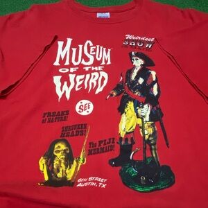 Vintage 00s Museum of the Weird 6th Street Austin TX ATX Y2K Souvenir T-Shirt XL